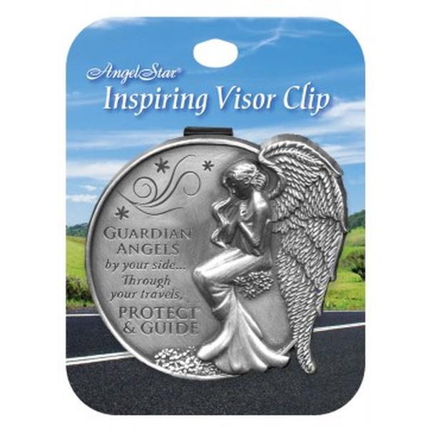 Protect and Guide Angels Visor Clip