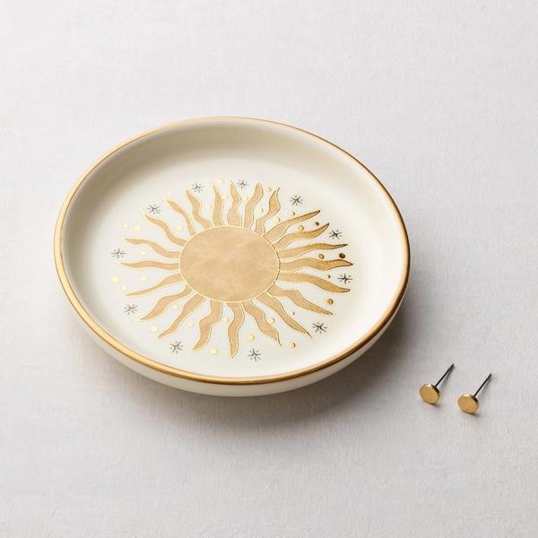Sun Jewelry Dish with Stud Earrings