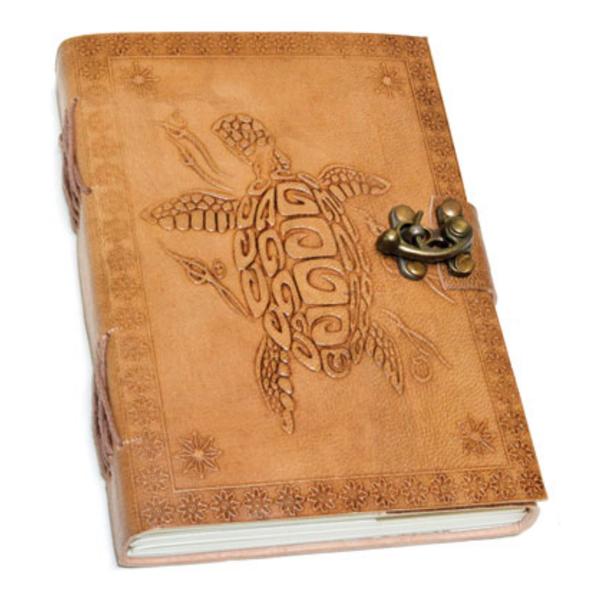 Turtle Leather Journal with Latch