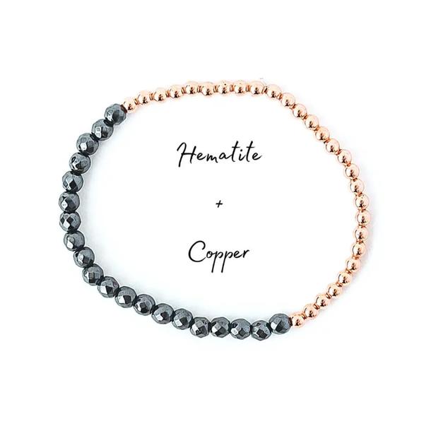 Hematite and Copper Bracelet