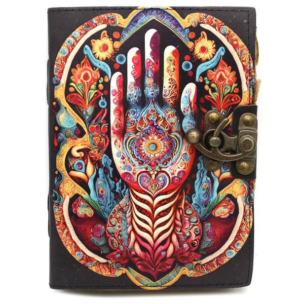 Guiding Hand Leather Journal with Latch