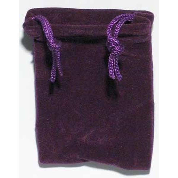 Purple Velveteen Bag 2x2.5