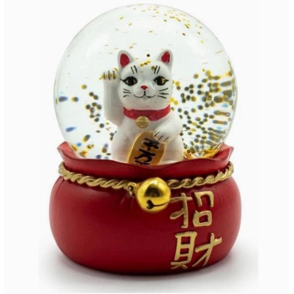Lucky Cat Snow Globe