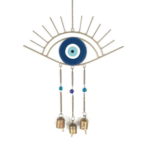 Gold Evil Eye Wind Chime