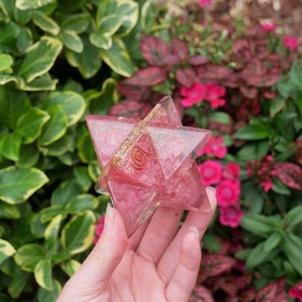 Orgonite Rose Quartz Merkaba