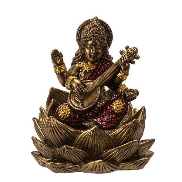 Saraswati on Lotus Statue