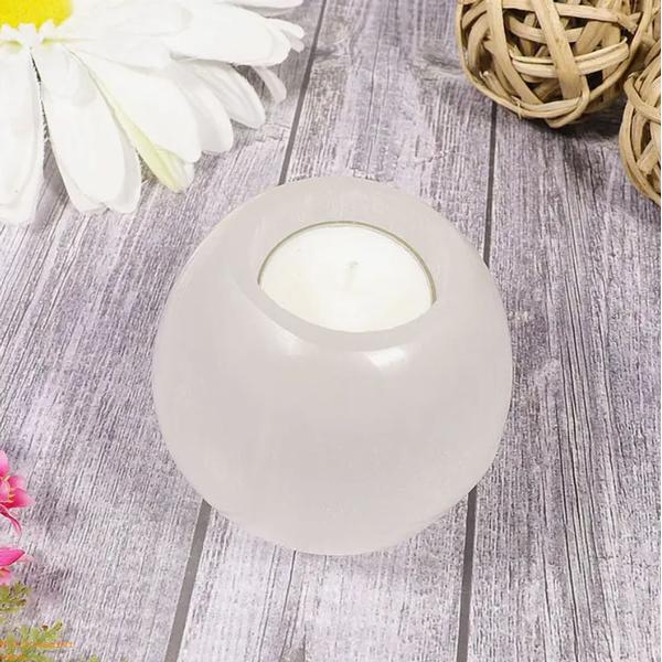 Selenite Feng Shui Candle Holder