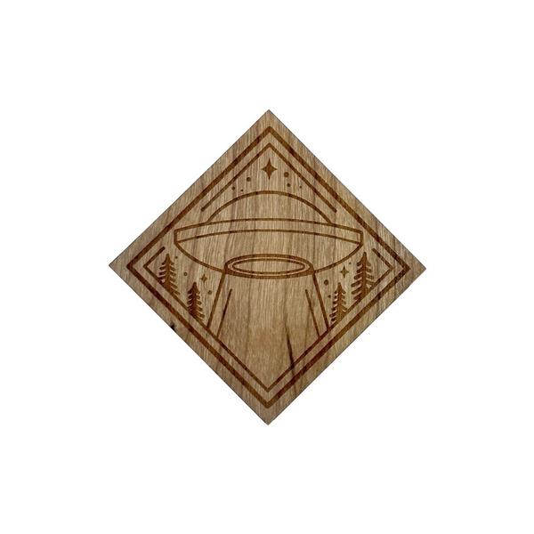 Cherry Wood UFO Sticker