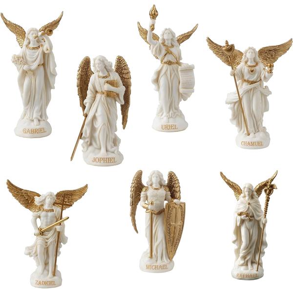 Seven Archangel Statues Set (White)